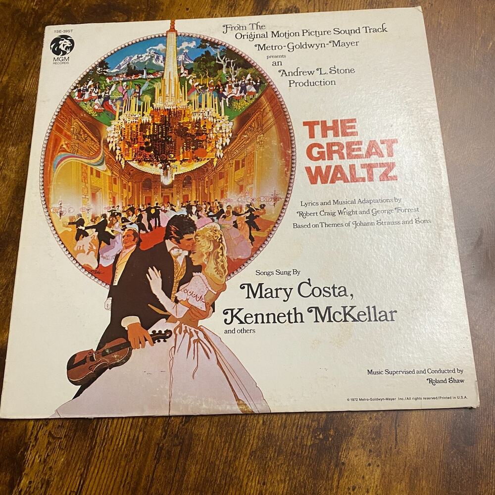 LP-THE GREAT WALTZ-Mary Costa, Kenneth McKellar-1972-Johann Strauss & Sons